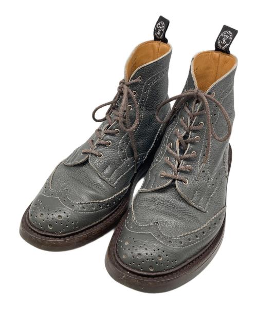 Tricker's（トリッカーズ）Tricker's (トリッカーズ) TODDSNYDER (トッドシュナイダー) ウィングチップブーツ グレー サイズ: 6 1/2の古着・服飾アイテム