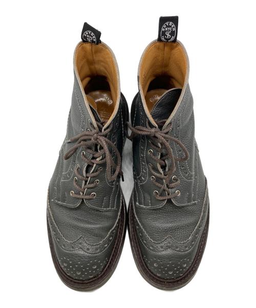 Tricker's（トリッカーズ）Tricker's (トリッカーズ) TODDSNYDER (トッドシュナイダー) ウィングチップブーツ グレー サイズ: 6 1/2の古着・服飾アイテム