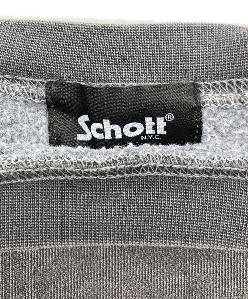 Schott（ショット）Schott (ショット) SQUARE LOGO CREW SWEAT グレー サイズ:XLの古着・服飾アイテム