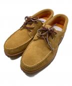 Timberlandティンバーランド）の古着「AUTHENTIC HANDSEWN BOAT SHOE」｜ブラウン