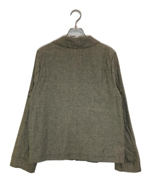 Pal'las Palace（パラスパレス）PAL'LAS PALACE (パラスパレス) インディゴ千鳥ショール襟ジャケット ベージュ×ブラックの古着・服飾アイテム