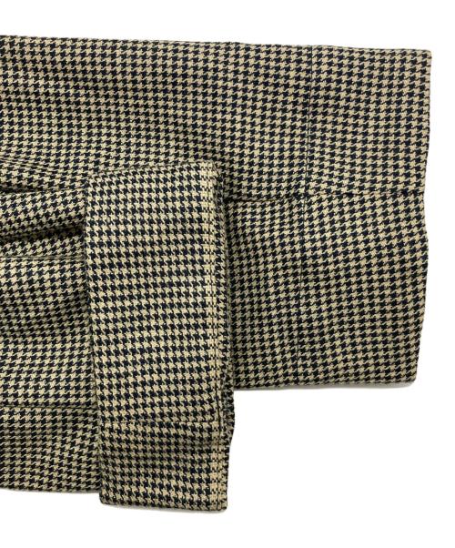 Pal'las Palace（パラスパレス）PAL'LAS PALACE (パラスパレス) インディゴ千鳥ショール襟ジャケット ベージュ×ブラックの古着・服飾アイテム