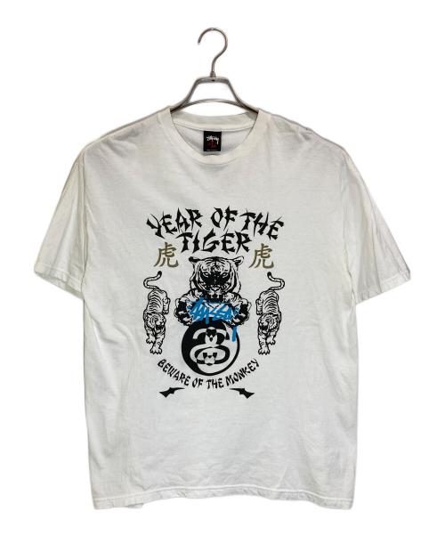 stussy（ステューシー）stussy (ステューシー) YEAR OF THE TIGER Tシャツ ホワイト サイズ:Lの古着・服飾アイテム