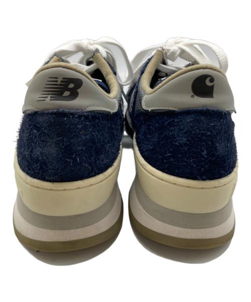 NEW BALANCE（ニューバランス）NEW BALANCE (ニューバランス) CARHARTT WIP (カーハート ワークインプログレス) ローカットスニーカー ネイビー サイズ:27.5cmの古着・服飾アイテム