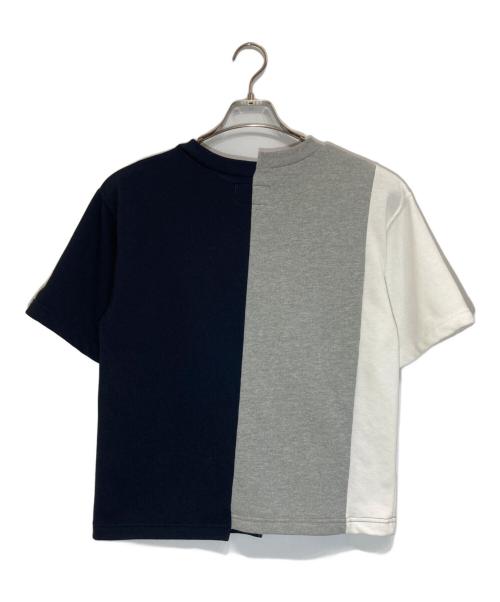 THE NORTHFACE PURPLELABEL（ザ・ノースフェイス パープルレーベル）THE NORTHFACE PURPLELABEL (ザ・ノースフェイス パープルレーベル) アシンメトリーTシャツ ネイビー×グレー サイズ:WSの古着・服飾アイテム