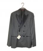 BRUNELLO CUCINELLIブルネロクチネリ）の古着「ダブルブレストタキシードジャケット」｜グレー