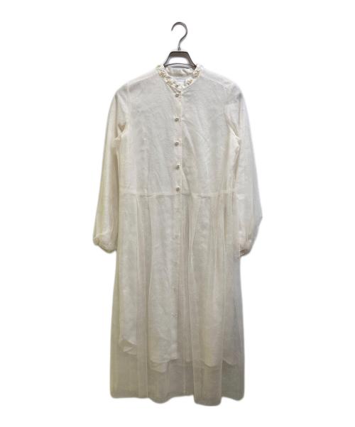 MUVEIL（ミュベール）MUVEIL (ミュベール) レースワンピース アイボリー サイズ:36の古着・服飾アイテム