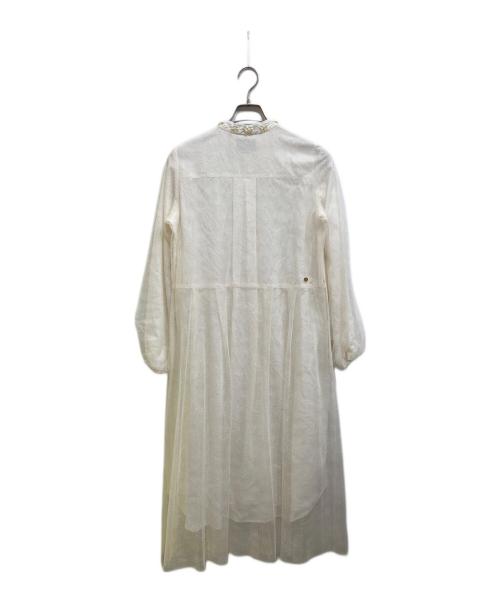 MUVEIL（ミュベール）MUVEIL (ミュベール) レースワンピース アイボリー サイズ:36の古着・服飾アイテム