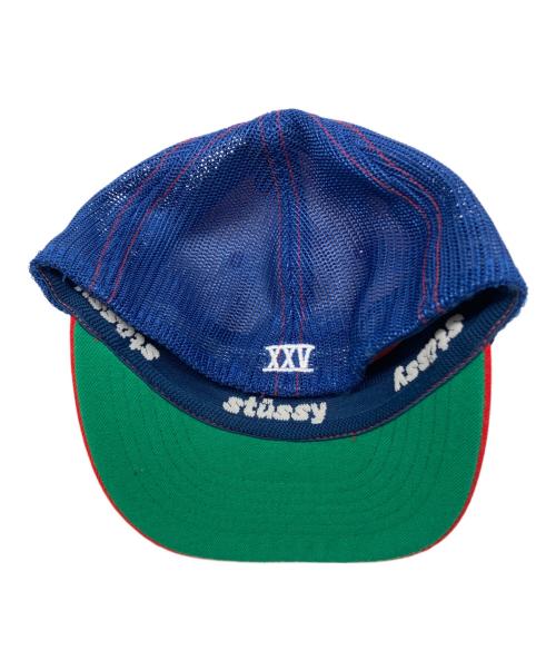 stussy（ステューシー）stussy (ステューシー) メッシュキャップ レッド×ネイビーの古着・服飾アイテム