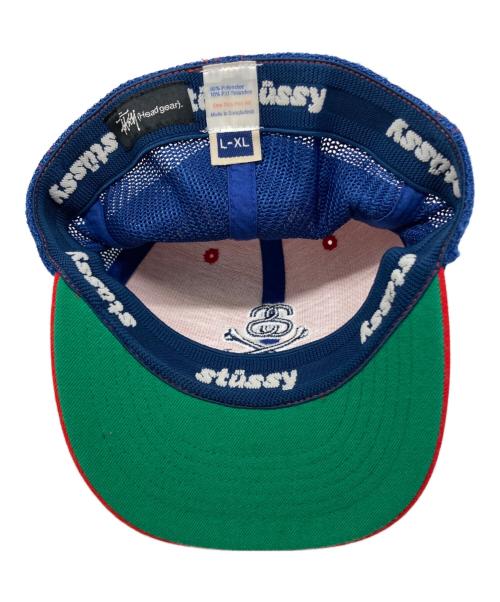 stussy（ステューシー）stussy (ステューシー) メッシュキャップ レッド×ネイビーの古着・服飾アイテム