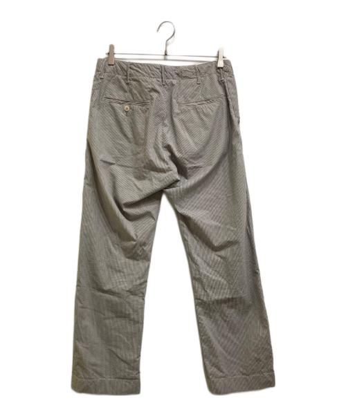 RRL（ダブルアールエル）RRL (ダブルアールエル) ヒッコリーワークパンツ グレー×アイボリー サイズ:W31の古着・服飾アイテム