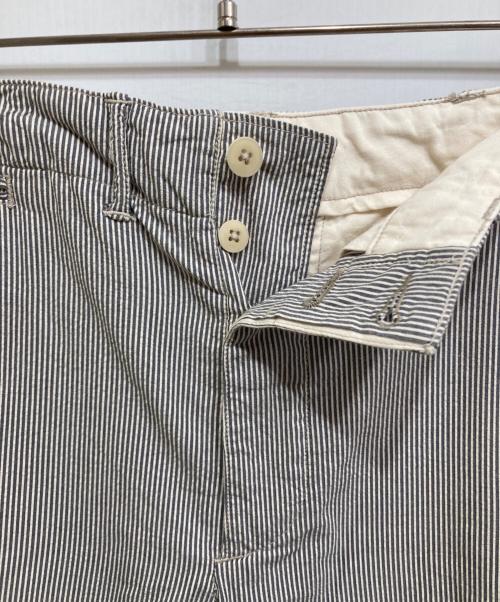 RRL（ダブルアールエル）RRL (ダブルアールエル) ヒッコリーワークパンツ グレー×アイボリー サイズ:W31の古着・服飾アイテム