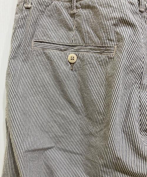 RRL（ダブルアールエル）RRL (ダブルアールエル) ヒッコリーワークパンツ グレー×アイボリー サイズ:W31の古着・服飾アイテム