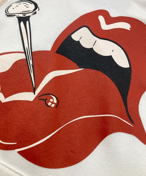 glamb（グラム）glamb (グラム) ROLLING STONES (ローリングストーンズ) プルオーバーパーカー ホワイトの古着・服飾アイテム