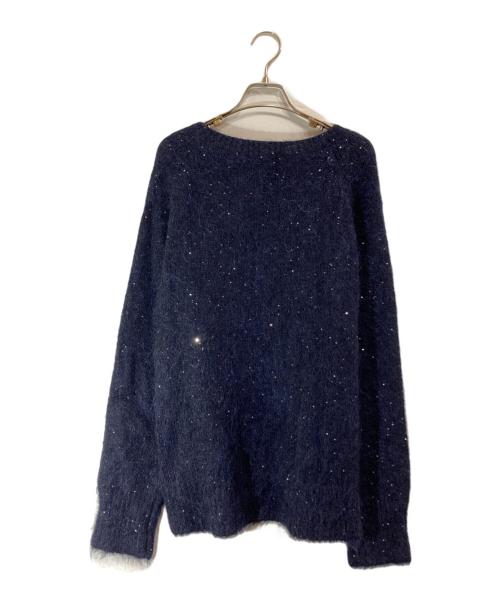 journal standard L'essage（ジャーナルスタンダード レサージュ）journal standard L'essage (ジャーナルスタンダード レサージュ) アルパカMIX スパンコールニットプルオーバー ネイビー サイズ:下記参照の古着・服飾アイテム
