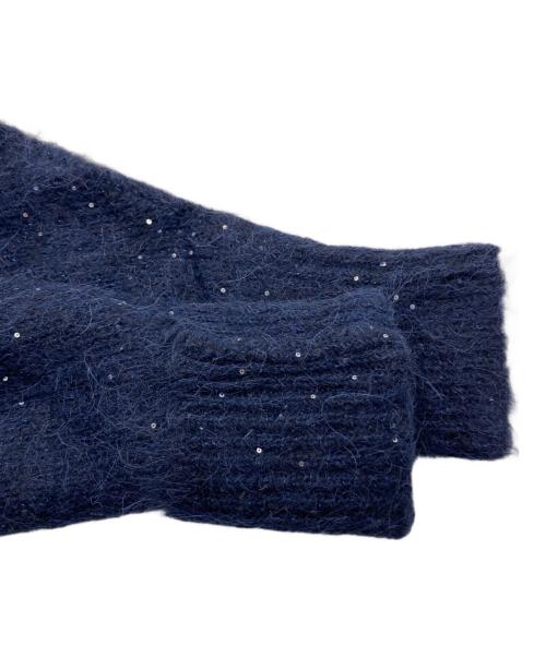 journal standard L'essage（ジャーナルスタンダード レサージュ）journal standard L'essage (ジャーナルスタンダード レサージュ) アルパカMIX スパンコールニットプルオーバー ネイビー サイズ:下記参照の古着・服飾アイテム