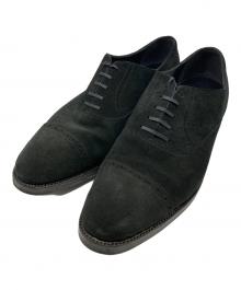 W.H×干場義雅（ダブルエイチ×ホシバ ヨシマサ）の古着「キャップトゥ クォーターブローグ シューズ」｜ブラック