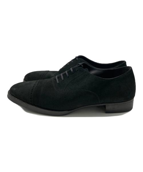 W.H（ダブルエイチ）W.H (ダブルエイチ) 干場義雅 (ホシバ ヨシマサ) キャップトゥ クォーターブローグ シューズ ブラック サイズ:9　1/2の古着・服飾アイテム