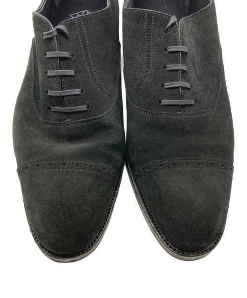 W.H（ダブルエイチ）W.H (ダブルエイチ) 干場義雅 (ホシバ ヨシマサ) キャップトゥ クォーターブローグ シューズ ブラック サイズ:9　1/2の古着・服飾アイテム