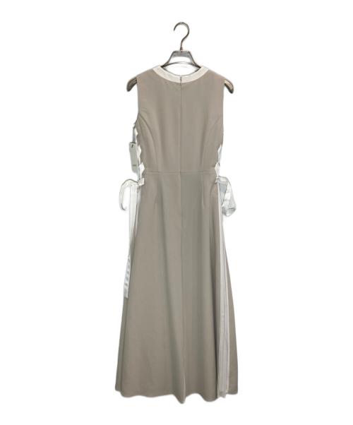 Snidel（スナイデル）Snidel (スナイデル) サイドプリーツバイカラーワンピ ベージュの古着・服飾アイテム