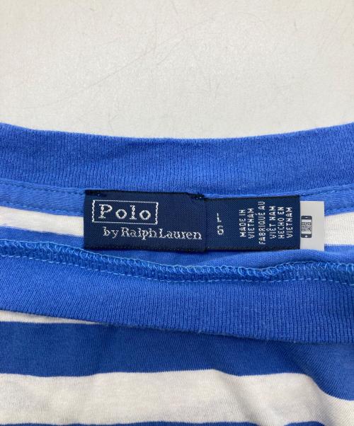 POLO RALPH LAUREN（ポロ・ラルフローレン）POLO RALPH LAUREN (ポロ・ラルフローレン) ポロベアボーダーT ブルー×ホワイト サイズ:Lの古着・服飾アイテム