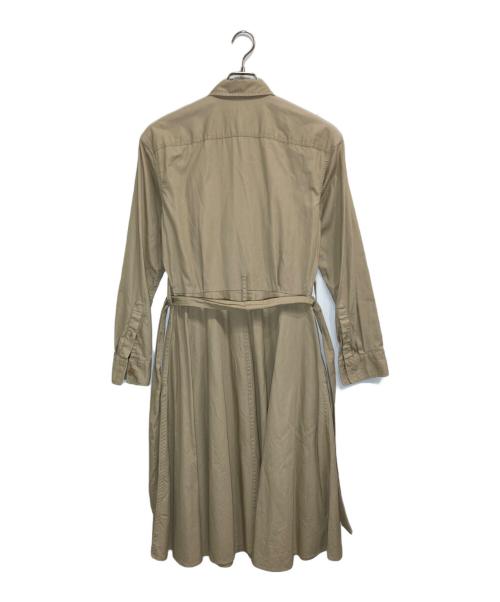 POLO RALPH LAUREN（ポロ・ラルフローレン）POLO RALPH LAUREN (ポロ・ラルフローレン) ベルテッドシャツワンピース ベージュ サイズ:6の古着・服飾アイテム