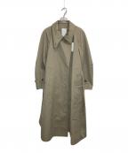 Nobleノーブル）の古着「グロウツイルアシメトリーカラートレンチコート」｜ベージュ
