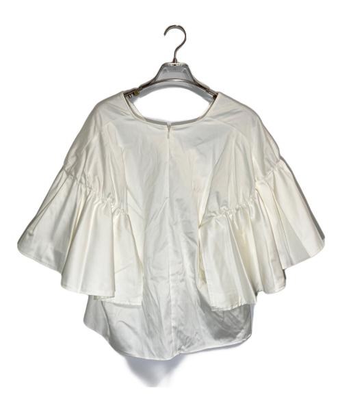 Noble（ノーブル）Noble (ノーブル) Vネックフレアースリーブブラウス ホワイト サイズ:-の古着・服飾アイテム