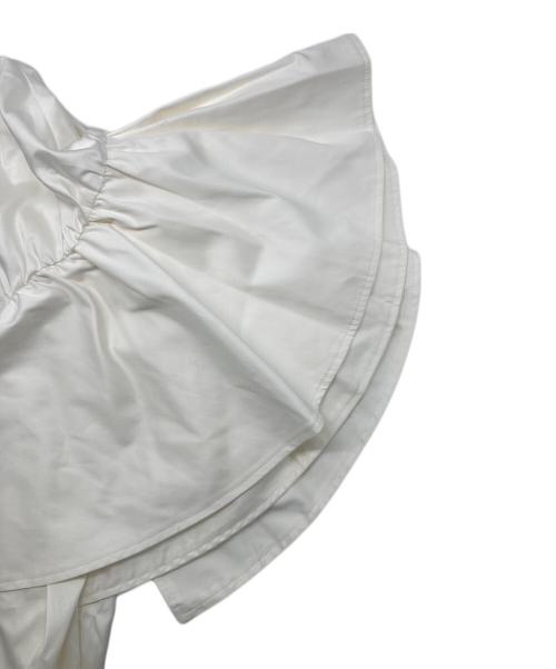 Noble（ノーブル）Noble (ノーブル) Vネックフレアースリーブブラウス ホワイト サイズ:-の古着・服飾アイテム