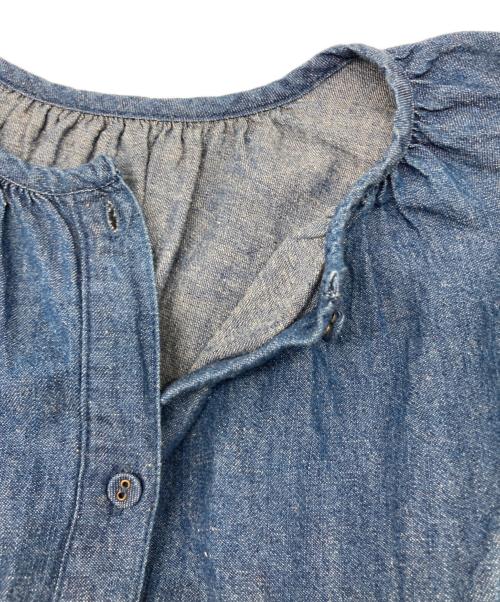 kazumi×Samansa Mos2（カザミ×サマンサモスモス）kazumi×Samansa Mos2 (カザミ×サマンサモスモス) 刺繍ブラウスワンピース インディゴ サイズ:Fの古着・服飾アイテム