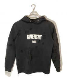 GIVENCHY（ジバンシィ）の古着「Destroyed Logo Pullover」｜ブラック