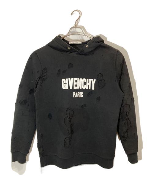 GIVENCHY（ジバンシィ）GIVENCHY (ジバンシィ) Destroyed Logo Pullover ブラック サイズ:Sの古着・服飾アイテム