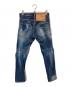 DSQUARED2 (ディースクエアード) DARK RIPPED BLUE WASH TIDY BIKER JEANS インディゴ サイズ:44：17000円