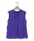 MIU MIUミュウミュウ）の古着「ノースリーブシルクブラウス」｜パープル
