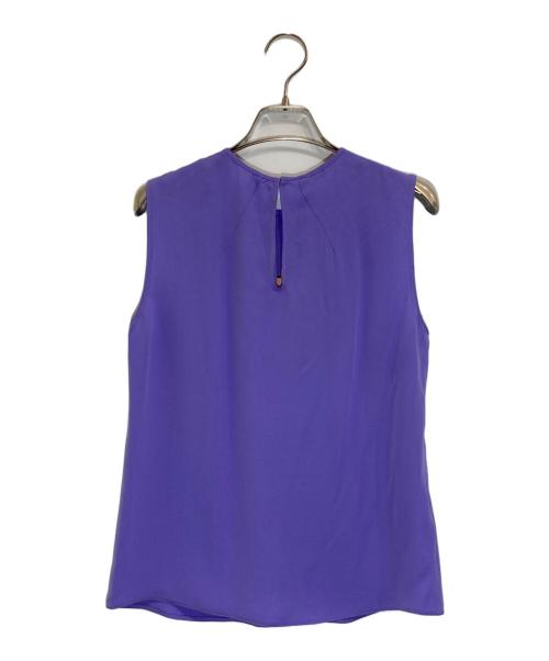 MIU MIU（ミュウミュウ）MIU MIU (ミュウミュウ) ノースリーブシルクブラウス パープル サイズ:40の古着・服飾アイテム