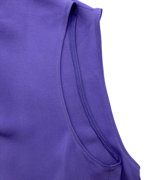 MIU MIU（ミュウミュウ）MIU MIU (ミュウミュウ) ノースリーブシルクブラウス パープル サイズ:40の古着・服飾アイテム