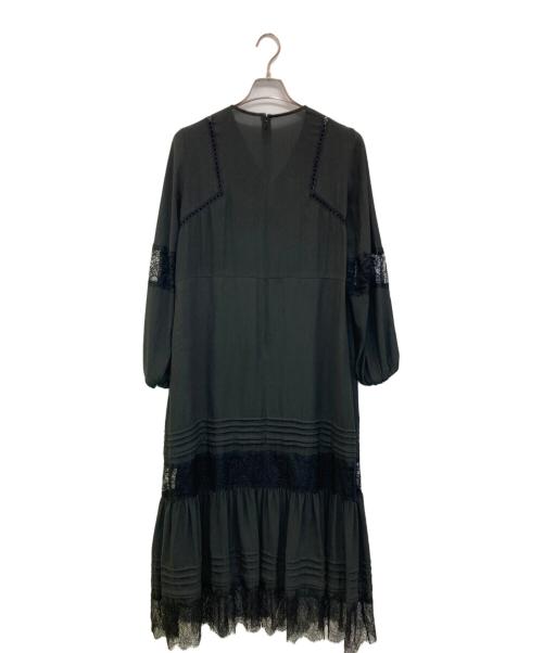 SLOBE IENA（スローブ イエナ）SLOBE IENA (スローブ イエナ) habi レースティアードドレス ブラック サイズ:-の古着・服飾アイテム