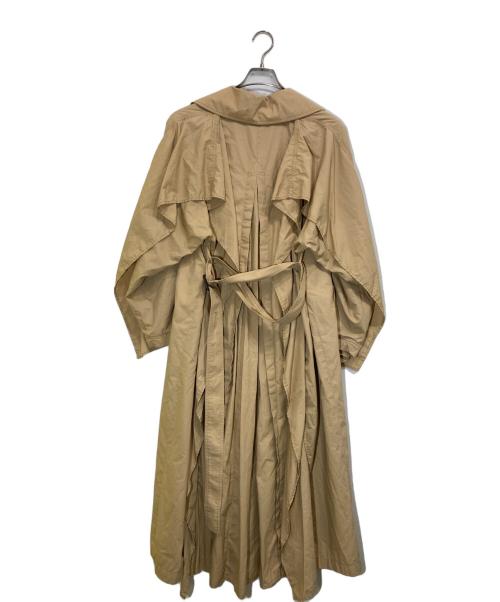 CLANE（クラネ）CLANE (クラネ) BACK FRILL SLEEVE TRENCH COAT ベージュ サイズ:1の古着・服飾アイテム