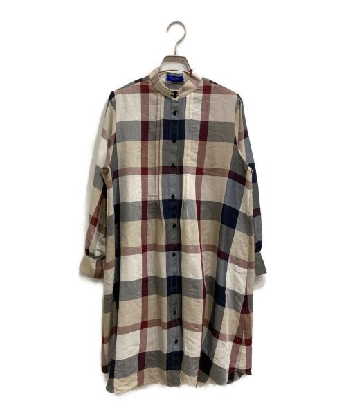 BLUE LABEL CRESTBRIDGE（ブルーレーベルクレストブリッジ）BLUE LABEL CRESTBRIDGE (ブルーレーベルクレストブリッジ) チャックシャツワンピース マルチカラー サイズ:36の古着・服飾アイテム