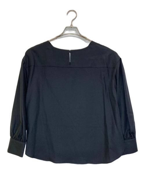 自由区（ジユウク）自由区 (ジユウク) 【洗える】プルオーバーブラウス ネイビー サイズ:40の古着・服飾アイテム