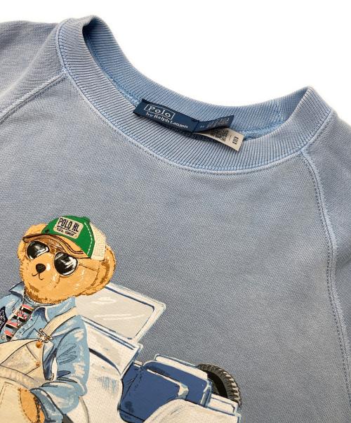 POLO RALPH LAUREN（ポロ・ラルフローレン）POLO RALPH LAUREN (ポロ・ラルフローレン) 加工ポロベアショートスリーブスウェット ブルー サイズ:Mの古着・服飾アイテム