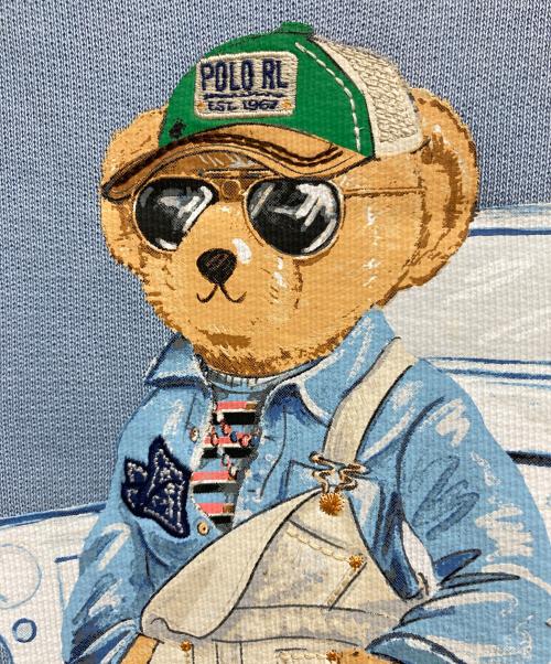 POLO RALPH LAUREN（ポロ・ラルフローレン）POLO RALPH LAUREN (ポロ・ラルフローレン) 加工ポロベアショートスリーブスウェット ブルー サイズ:Mの古着・服飾アイテム