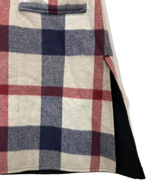 BLUE LABEL CRESTBRIDGE（ブルーレーベルクレストブリッジ）BLUE LABEL CRESTBRIDGE (ブルーレーベルクレストブリッジ) チェックダブルフェイスロングコート ブラック サイズ:38の古着・服飾アイテム