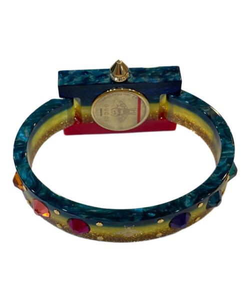 GUCCI（グッチ）GUCCI (グッチ) ビンテージ ウェブ ホワイトシェル レインボーバングルの古着・服飾アイテム