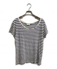 Saint Laurent Paris（サンローランパリ）の古着「Striped Ballet Tee」｜ネイビー×ホワイト