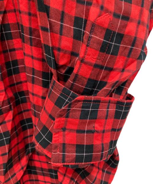BALENCIAGA（バレンシアガ）BALENCIAGA (バレンシアガ) TARTAN NEW SWING SHIRT レッド サイズ:38の古着・服飾アイテム