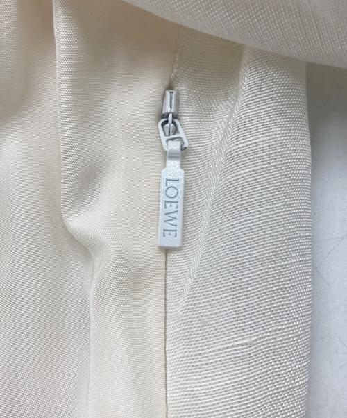 LOEWE（ロエベ）LOEWE (ロエベ) シルク混カフタンワンピース ホワイト サイズ:38の古着・服飾アイテム
