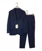 green label relaxingグリーンレーベルリラクシング）の古着「トリコットツイルセットアップ」｜ネイビー