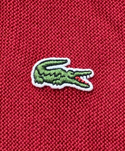 LACOSTE（ラコステ）LACOSTE (ラコステ) オーガニックコットンVネックカーディガン レッド サイズ:3の古着・服飾アイテム