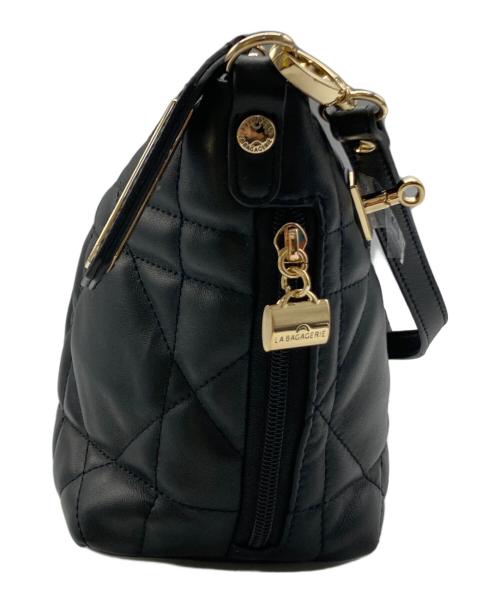 LA BAGERIE（ラ バガジェリー）LA BAGERIE (ラ バガジェリー) シープキルティング 2WAYショルダー ブラックの古着・服飾アイテム